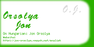 orsolya jon business card